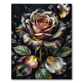 Gothic Rose Petal with Tarnished Gold Rug