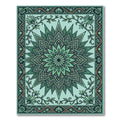 Emerald Verdant Starburst Ornamental Medallion Rug