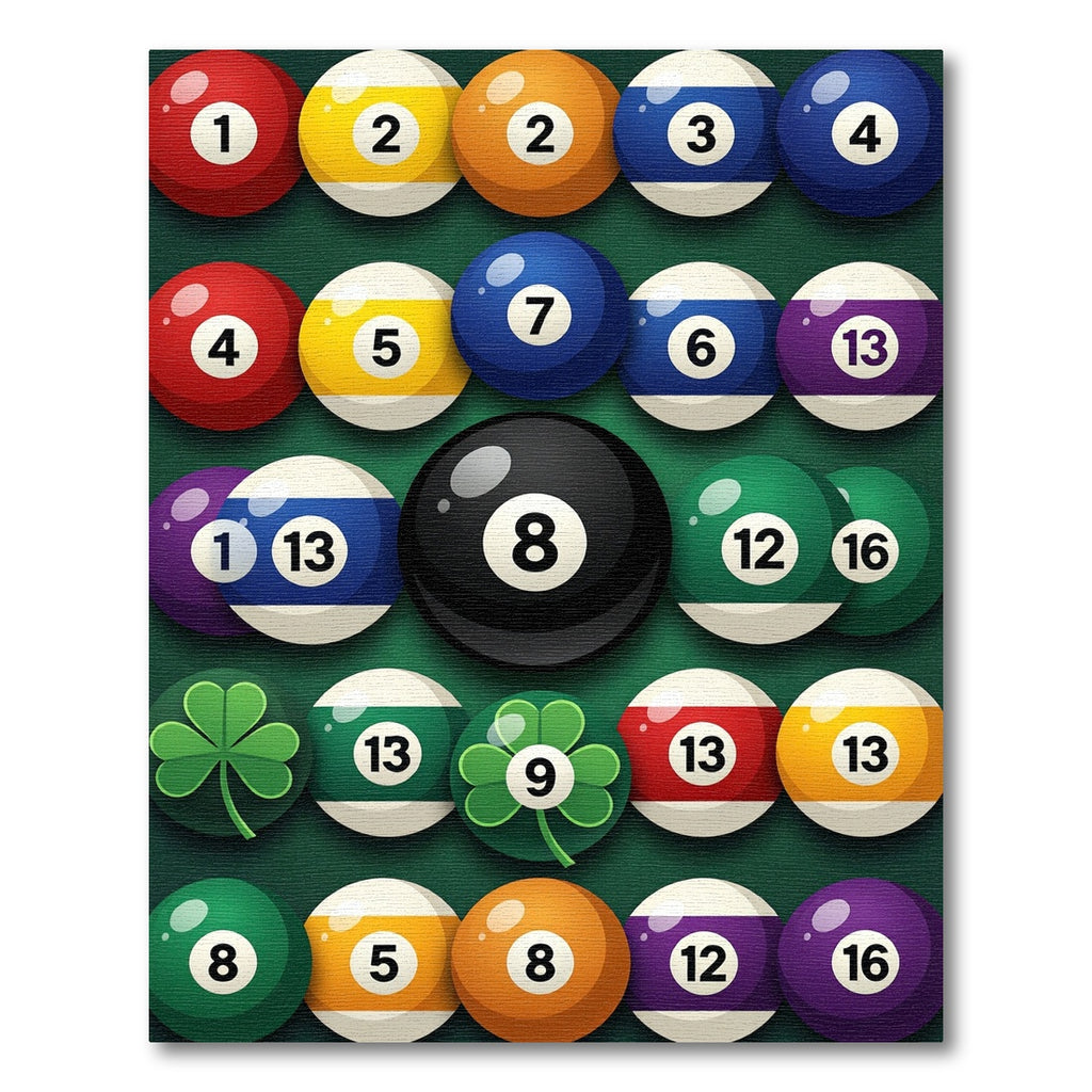 Vibrant Multicolored Billiard Ball Game Rug