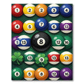 Vibrant Multicolored Billiard Ball Game Rug