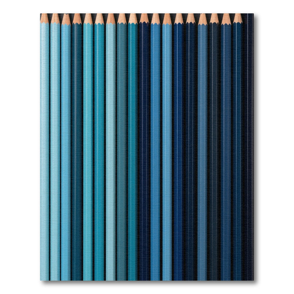 Aqua Blue Gradient Vertical Lines Rug