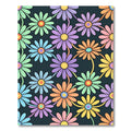 Retro Pastel Floral Daisy Tile Rug