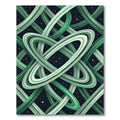 Intertwined Emerald Rings Cosmic Rug