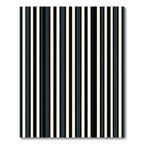 Minimalist Navy and Cream Vertical Stripe Rug
