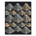 Ancient Stone Pyramids Geometric Repeat Rug