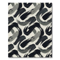 Monochromatic Brushstroke Swirl Rug