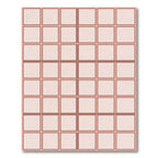 Minimalist Pink Grid Square Rug
