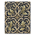 Ornate Gold Acanthus Scroll Work Rug