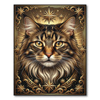 Majestic Golden Cat Regal Stars Rug