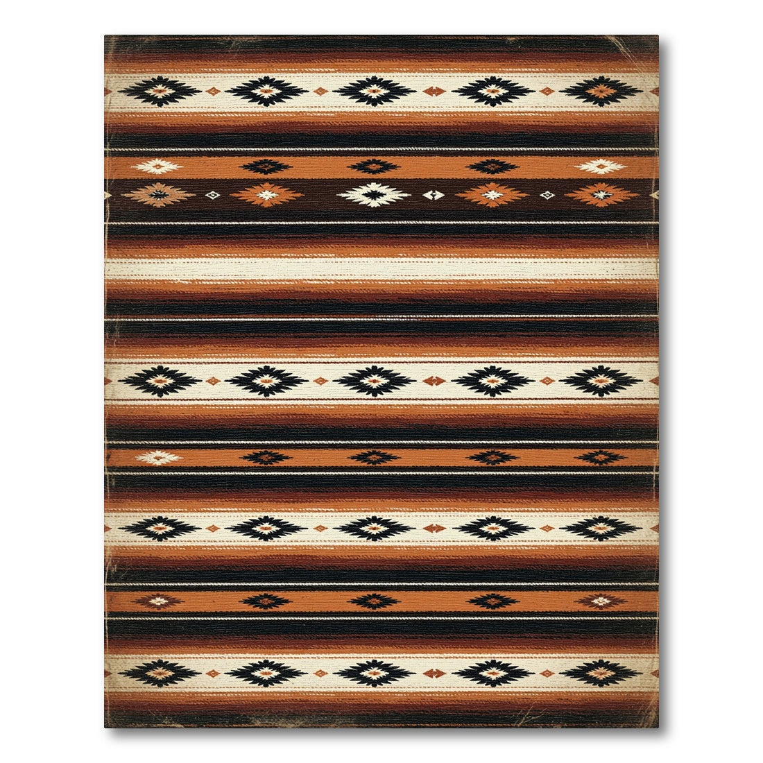 Earthy Tone Diamond Stripe Rug