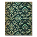 Teal Botanical Fish Damask Flourish Rug