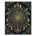 Celestial Dreamcatcher with Moon and Stars Rug