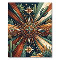 Southwestern Desert Compass Radiant Sun Rug