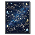 Celestial Starry Bat Constellation Art Rug