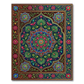 Vibrant Teal Floral Medallion Rug