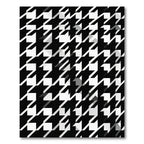 Bold Monochrome Geometric Houndstooth Graphic Rug