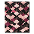 Art Deco Fan Blush Black Rug