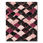 Art Deco Fan Blush Black Rug