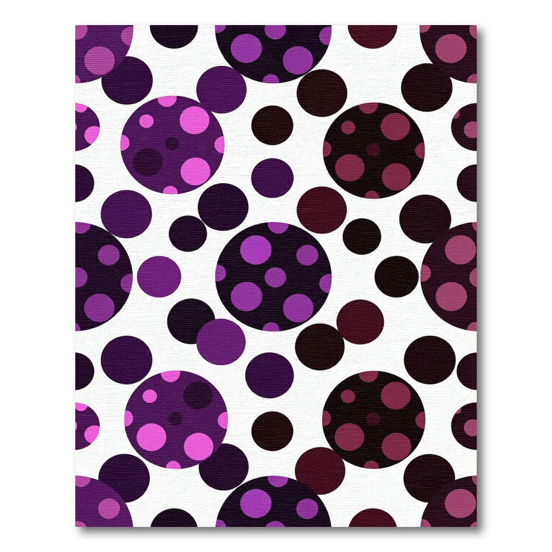 Rich Purple Polka Dot Circles Rug