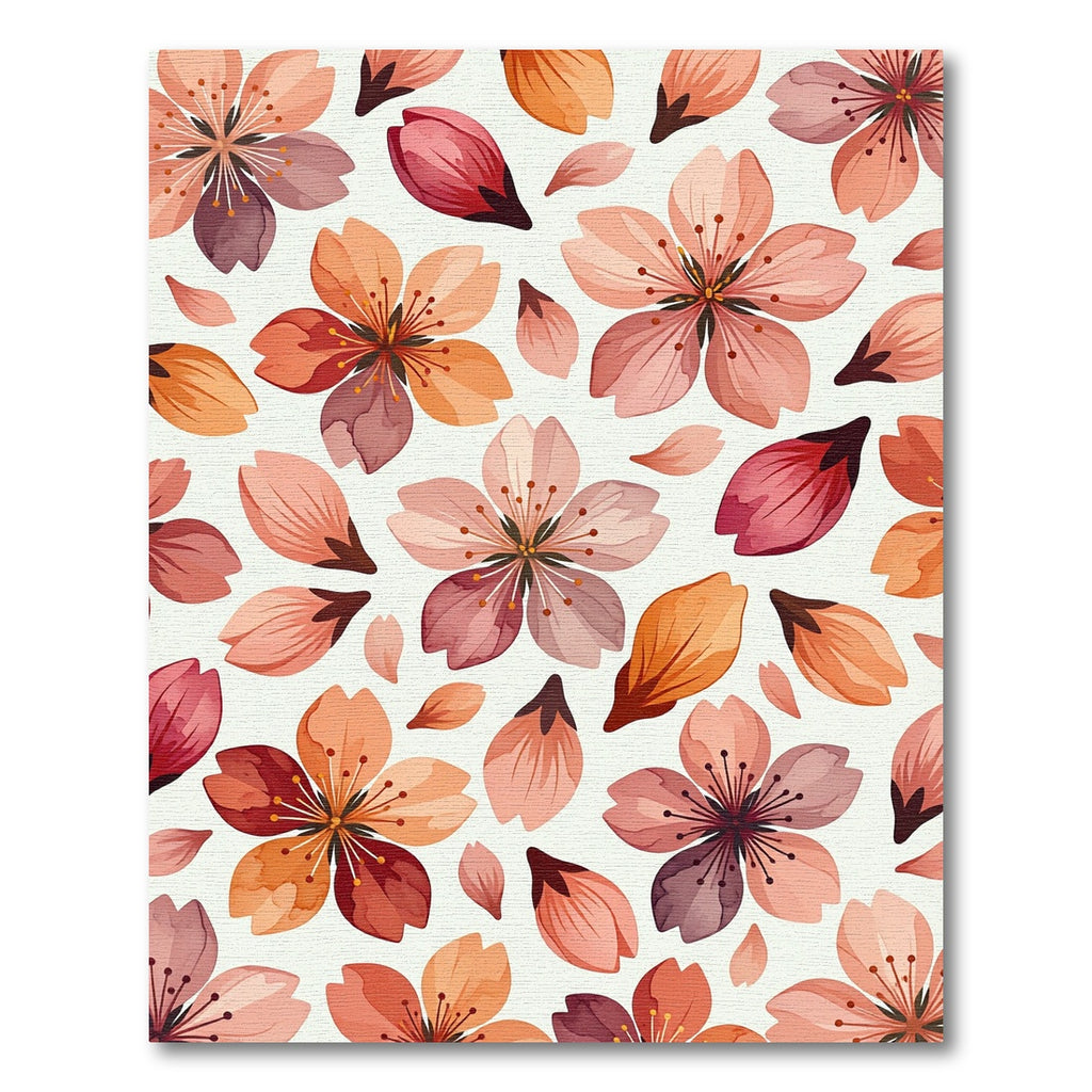 Floral Blossom Watercolor Palette Rug