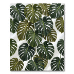 Deep Green Monstera Foliage Ensemble Rug
