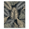Lush Golden Tropical Frond Foliage Rug
