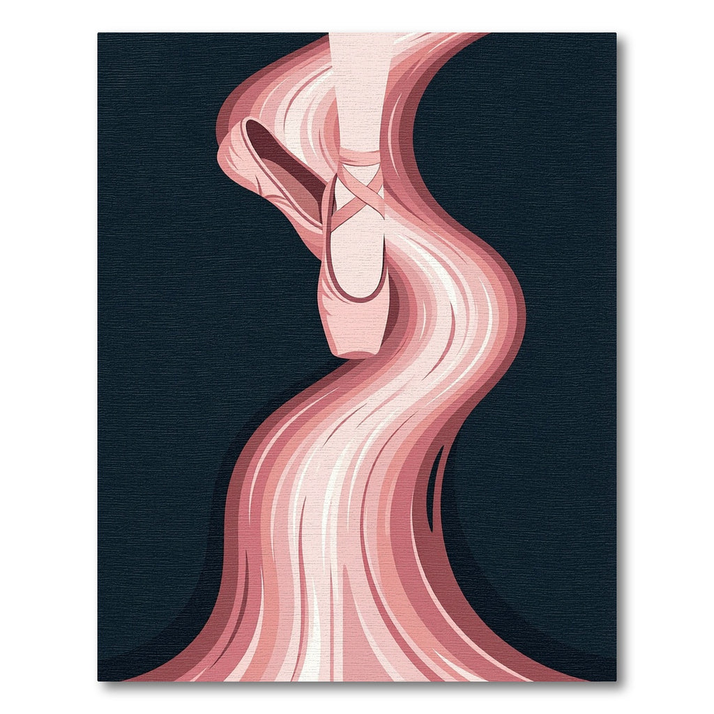 Dancing Pink Ballet Slipper Swirl Rug