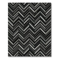 Modern Charcoal Monochrome Chevron Geometric Rug