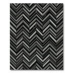 Modern Charcoal Monochrome Chevron Geometric Rug