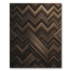 Modern Espresso Chevron Geometric Lines Rug