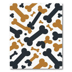 Playful Ochre and Charcoal Dog Bone Rug