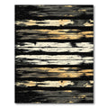 Rustic Gold Black Stripe Texture Rug