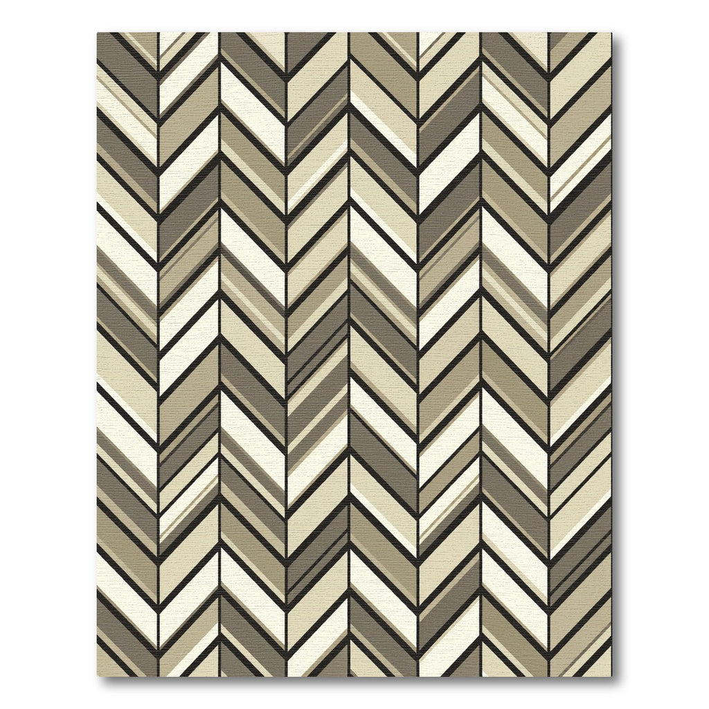Neutral Tones Herringbone Stripes Rug