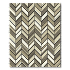 Neutral Tones Herringbone Stripes Rug