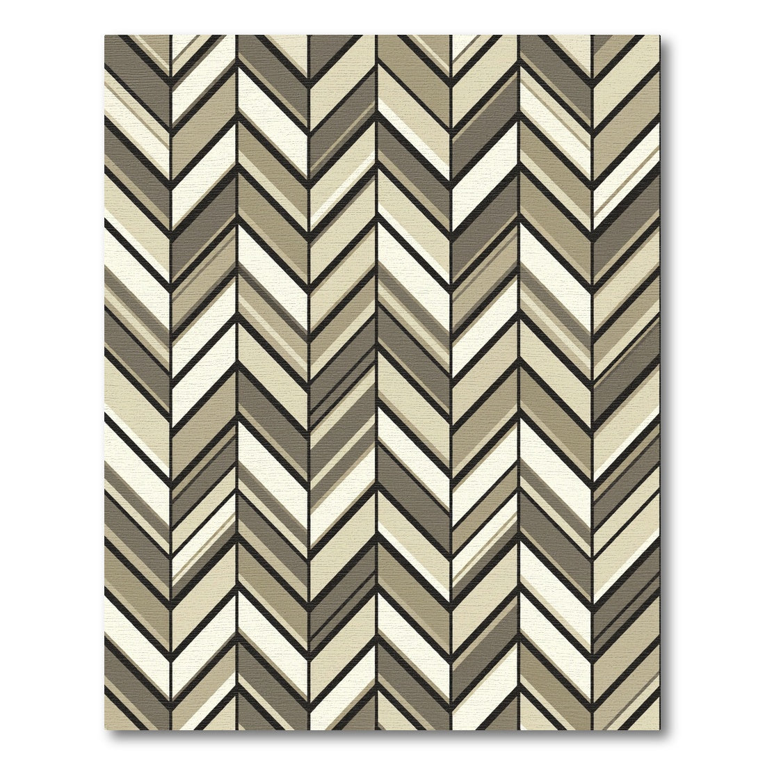 Neutral Tones Herringbone Stripes Rug