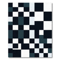 Monochrome Block Checkerboard Composition Rug