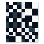 Monochrome Block Checkerboard Composition Rug