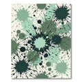 Green Splatter Burst Abstract Rug