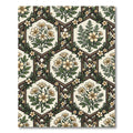 Vintage Cream Floral Hexagon Trellis Rug