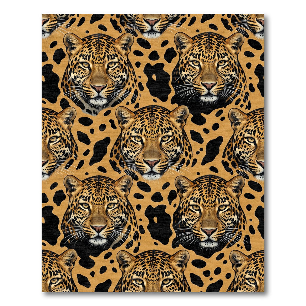 Bold Safari Leopard Animal Face Rug