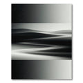 Minimalist Monochrome Abstract Wavy Horizon Rug