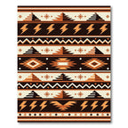 Earth Tone Geometric Southwestern Pyramid Rug