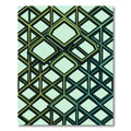 Geometric Isometric Teal Green Cube Art Rug