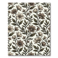 Taupe Floral Vine Scroll Rug