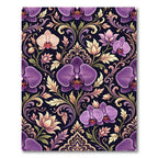 Opulent Orchid Scrollwork Gardens Rug