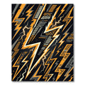 Orange Yellow Lightning Geometric Abstract Rug
