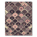 Mauve Paisley Arches Medallion Rug