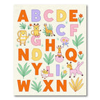 Whimsical Alphabet Animals Jungle Rug