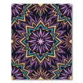 Purple Yellow Teal Starburst Geometric Rug