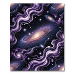Ethereal Purple Cosmic Nebula Galaxy Rug